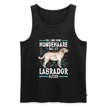 Labrador Sind Keine Hundehaare Glitzer Geschenk - Männer Premium Bio Tank Top - Schwarz - Vorne - AI Model Male 178 light (178cm)