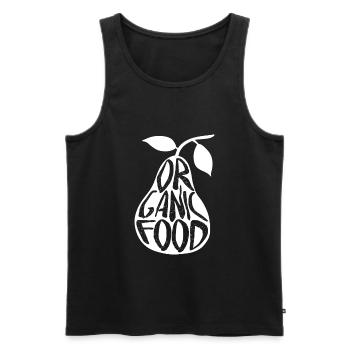 Birne Bio - Männer Premium Bio Tank Top - Schwarz - Vorne - AI Model Male 178 light (178cm)