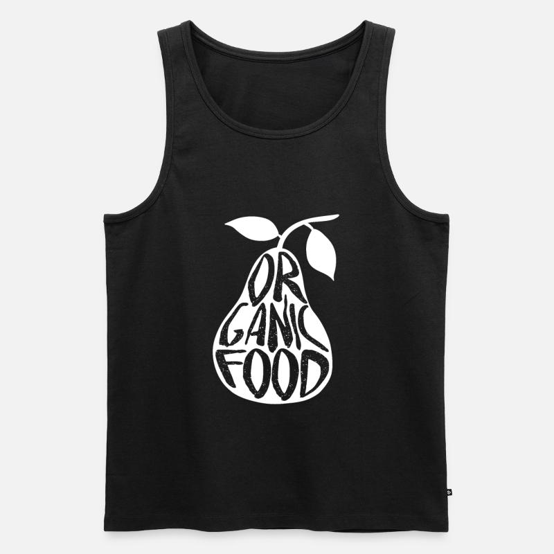 Birne Bio - Männer Premium Bio Tank Top - Schwarz