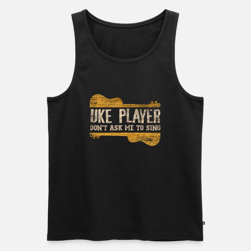 Ukulele - Männer Premium Bio Tank Top - Schwarz