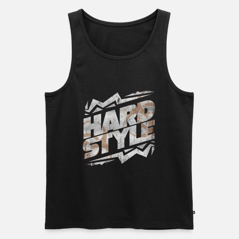 Hardstyle Techno - Männer Premium Bio Tank Top - Schwarz