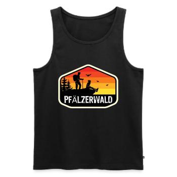 Pfälzerwald Wandern Wanderurlaub lustiges Geschenk - Männer Premium Bio Tank Top - Schwarz - Vorne - AI Model Male 178 light (178cm)