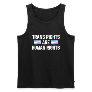 Transgenre transsexuel - Débardeur bio Premium Homme - noir - Devant - Michal (187cm)