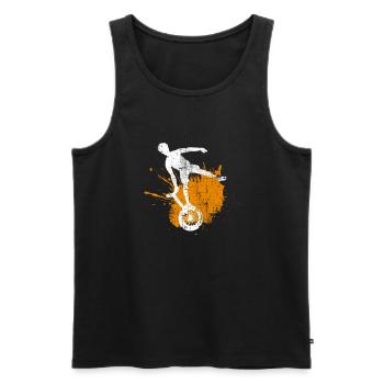 unicycle - Men's Premium Organic Tank Top - black - Front - Michal (187cm)