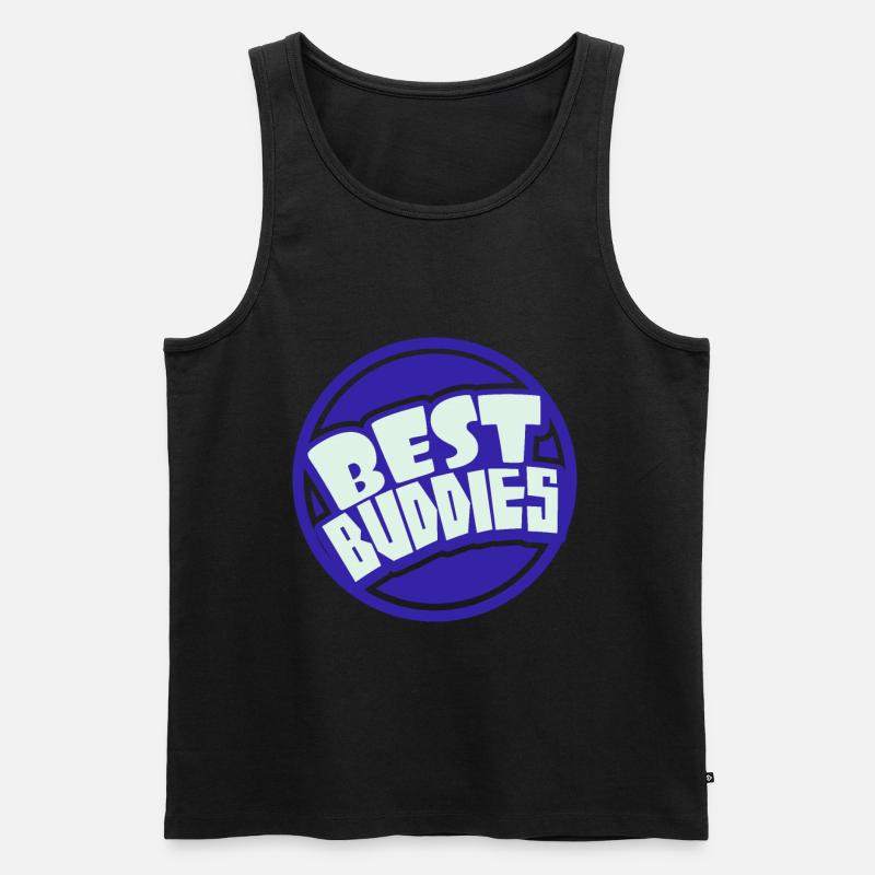 Beste Freunde - Männer Premium Bio Tank Top - Schwarz