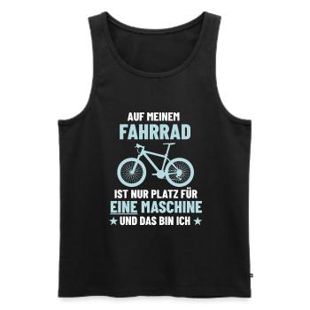 Mountain Bike MTB Fahrrad Ohne Akku Spruch - Männer Premium Bio Tank Top - Schwarz - Vorne - AI Model Male 178 light (178cm)