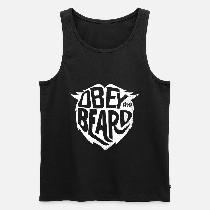 Bart Vollbart - Männer Premium Bio Tank Top - Schwarz