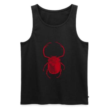 rotes Insekt - Männer Premium Bio Tank Top - Schwarz - Vorne - Michal (187cm)
