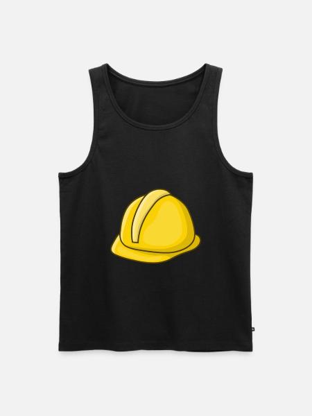 Hardhat construction worker craftsman - Men's Premium Organic Tank Top - black