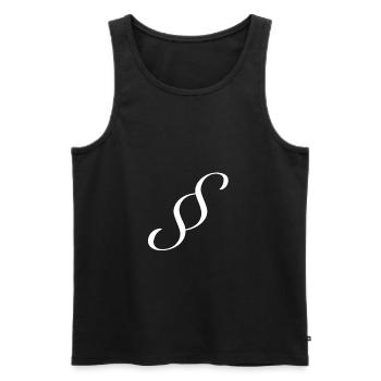 Jurist - Männer Premium Bio Tank Top - Schwarz - Vorne - AI Model Male 178 light (178cm)