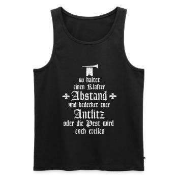 Mittelalter Corona Vorschriften - Männer Premium Bio Tank Top - Schwarz - Vorne - Michal (187cm)