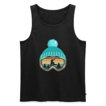 Snowboard snowboarding snowboarder gift - Men's Premium Organic Tank Top - black - Front - Michal (187cm)