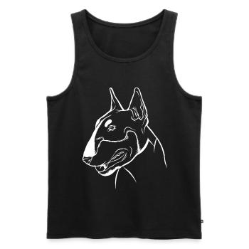Bullterrier Besitzer Geschenk - Männer Premium Bio Tank Top - Schwarz - Vorne - Michal (187cm)