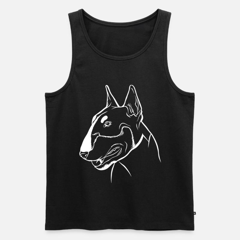Bullterrier Besitzer Geschenk - Männer Premium Bio Tank Top - Schwarz