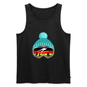 Skispringen Skiflug Deutschland lustiges Geschenk - Männer Premium Bio Tank Top - Schwarz - Vorne - AI Model Male 178 light (178cm)