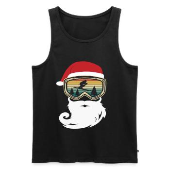 Skiing Christmas Skier Apres Ski Gift - Men's Premium Organic Tank Top - black - Front - Michal (187cm)