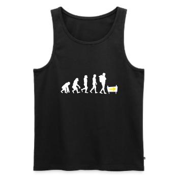 Pilgrimage of St. James Way of St. James Happiness Shirt - Men's Premium Organic Tank Top - black - Front - AI Model Male 178 light (178cm)