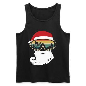 Mountain bike Christmas bike mountain bikers MTB - Men's Premium Organic Tank Top - black - Front - Michal (187cm)