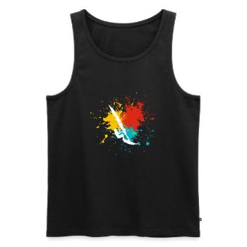 Windsurfing windsurfer - Men's Premium Organic Tank Top - black - Front - AI Model Male 178 light (178cm)