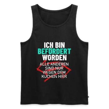 Beförderung Kollege Kollegin Geschenk Büro Arbeit - Männer Premium Bio Tank Top - Schwarz - Vorne - AI Model Male 178 light (178cm)