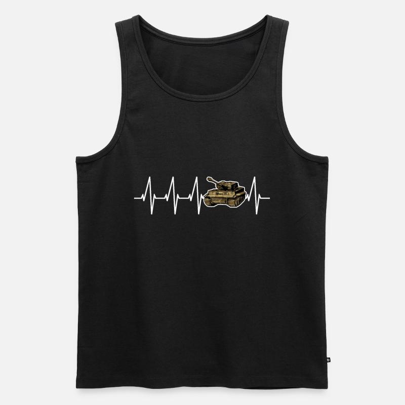 Panzer - Männer Premium Bio Tank Top - Schwarz