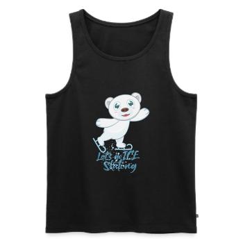 Ice skating polar bear ice skates - Men's Premium Organic Tank Top - black - Front - Michal (187cm)