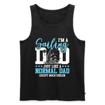 sail dad papa sail - Men's Premium Organic Tank Top - black - Front - Michal (187cm)