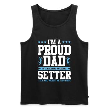 Papa de volleyball - Débardeur bio Premium Homme - noir - Devant - Michal (187cm)