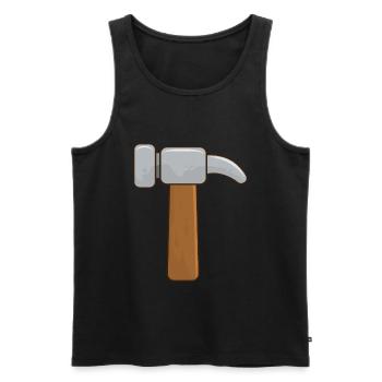 Hammer - Männer Premium Bio Tank Top - Schwarz - Vorne - Michal (187cm)