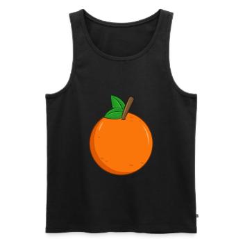Orange - Männer Premium Bio Tank Top - Schwarz - Vorne - AI Model Male 178 light (178cm)