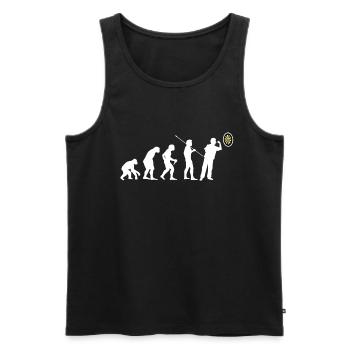 Dart Geschenk Dart Verein Dartspieler Evolution - Männer Premium Bio Tank Top - Schwarz - Vorne - Michal (187cm)