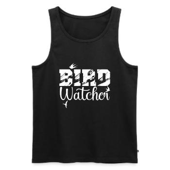 Vögel Beobachten - Männer Premium Bio Tank Top - Schwarz - Vorne - AI Model Male 178 light (178cm)