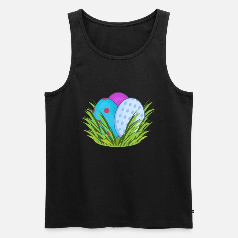 Easter Easter eggs Easter nest - Men's Premium Organic Tank Top - black