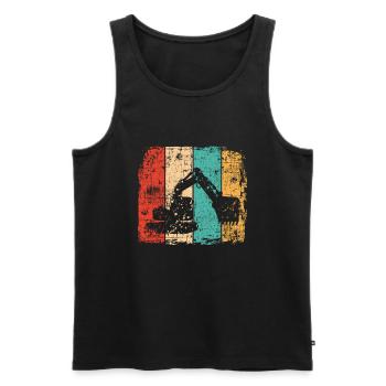 Bagger vintage - Männer Premium Bio Tank Top - Schwarz - Vorne - Michal (187cm)