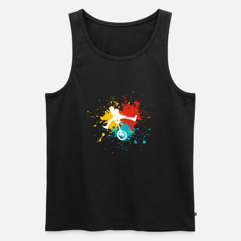 Einrad - Männer Premium Bio Tank Top - Schwarz