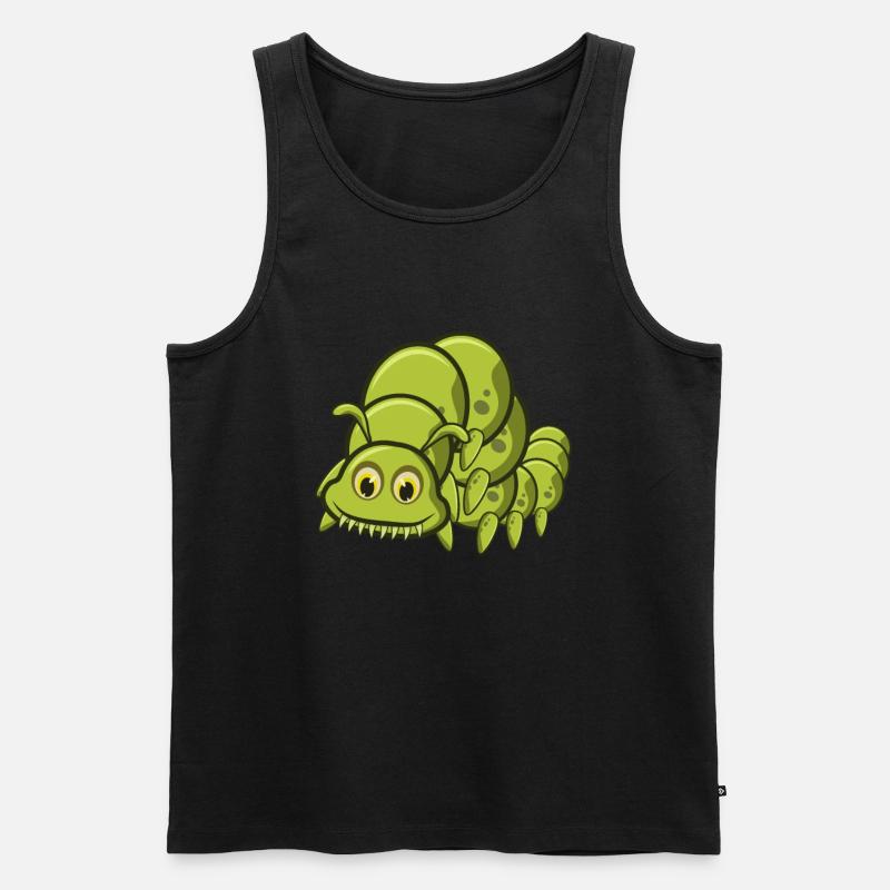Raupe - Männer Premium Bio Tank Top - Schwarz