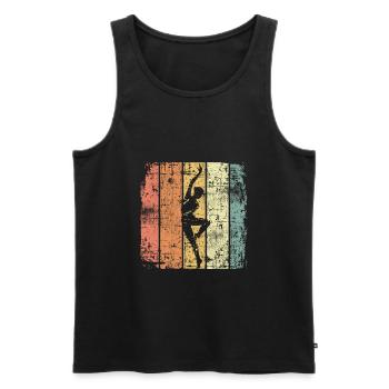 Ballett Tänzerin Tanzen vintage - Männer Premium Bio Tank Top - Schwarz - Vorne - Michal (187cm)
