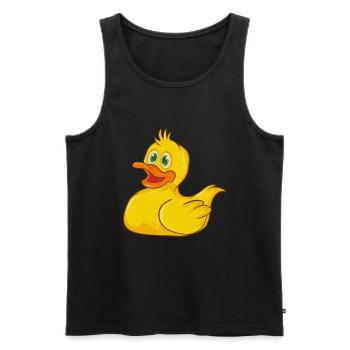 Bathing duck - Men's Premium Organic Tank Top - black - Front - AI Model Male 178 light (178cm)