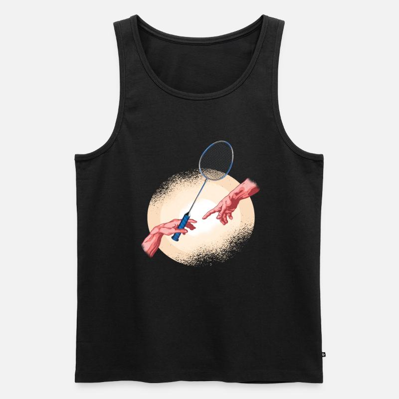 Badminton - Männer Premium Bio Tank Top - Schwarz