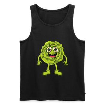salad - Men's Premium Organic Tank Top - black - Front - AI Model Male 178 light (178cm)