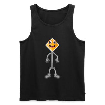 Right-of-way sign driver's license road sign - Men's Premium Organic Tank Top - black - Front - Michal (187cm)