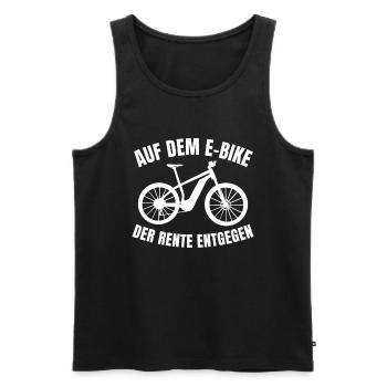 Pensioner On E-Bike Electric Bicycle - Men's Premium Organic Tank Top - black - Front - Michal (187cm)