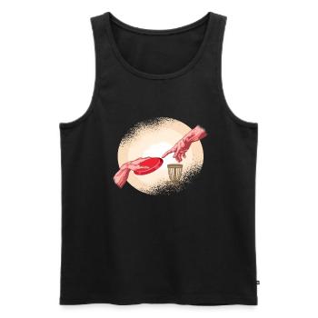 Disc Golf Shirt - Frisbee Gift Disc Golf Set - Men's Premium Organic Tank Top - black - Front - Michal (187cm)