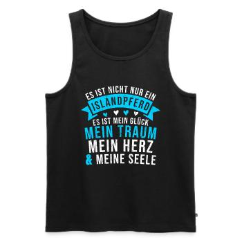 Islandpferde Islandpferd Island Pferd Reitsport - Männer Premium Bio Tank Top - Schwarz - Vorne - Michal (187cm)