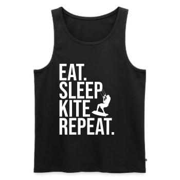 Kiteboarding Kite Kite Eat Sleep Kite KiteSurfing - Men's Premium Organic Tank Top - black - Front - Michal (187cm)