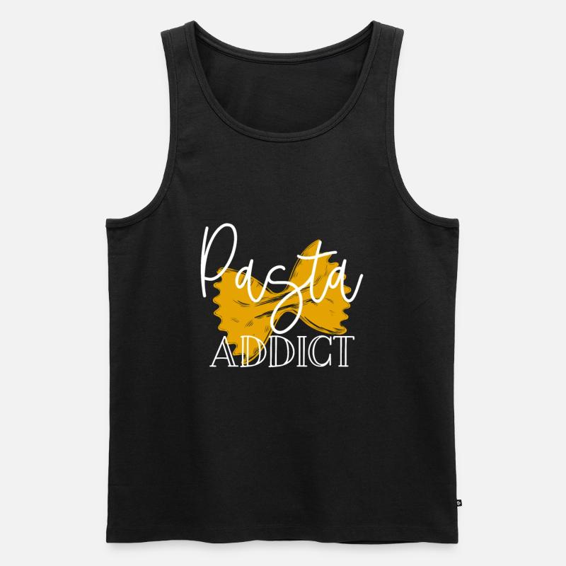 Pasta Nudeln - Männer Premium Bio Tank Top - Schwarz