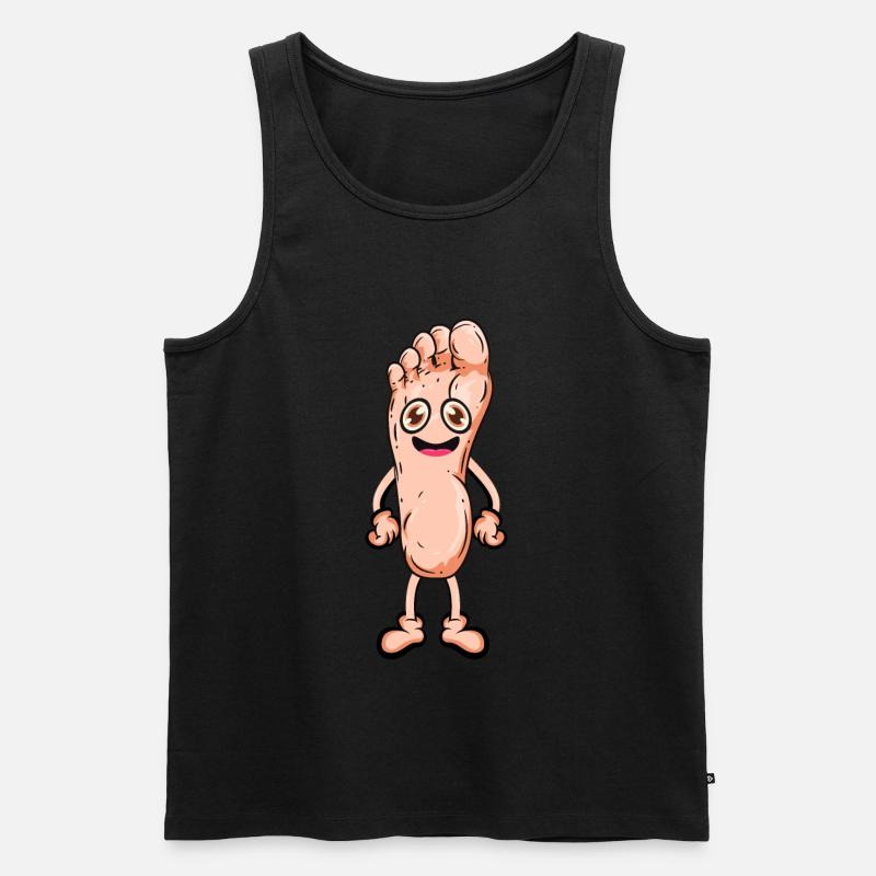 Fuß - Männer Premium Bio Tank Top - Schwarz