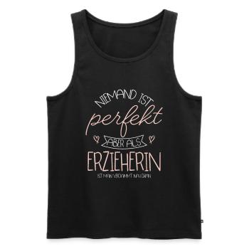 Erzieherin - Männer Premium Bio Tank Top - Schwarz - Vorne - Michal (187cm)