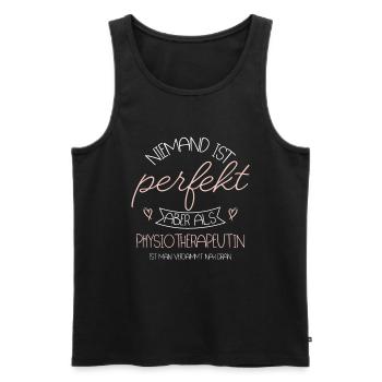 Physiotherapeutin - Männer Premium Bio Tank Top - Schwarz - Vorne - Michal (187cm)