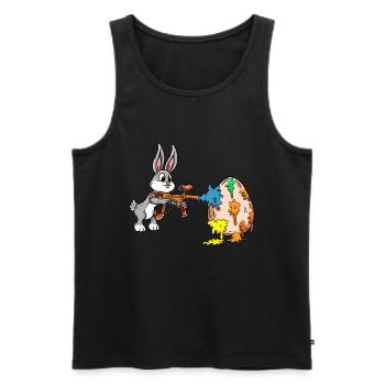 Easter Easter egg dyeing - Men's Premium Organic Tank Top - black - Front - AI Model Male 178 light (178cm)